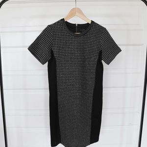 Short Sleeve Grey/Black Dress by J. Crew